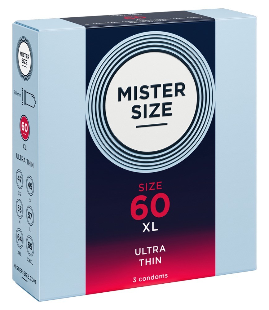 Kondomer "60 mm", gennemsigtige, tynde, fugtige