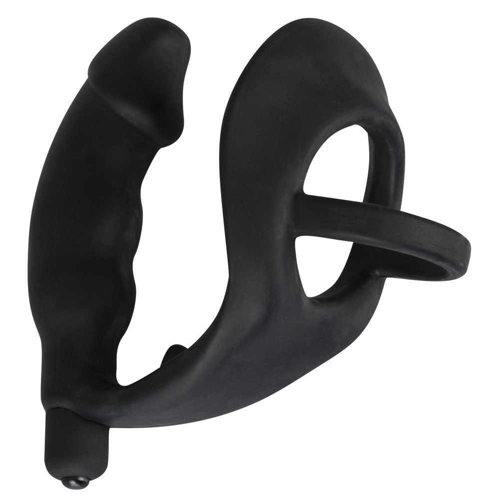 Penisring âRing & Vibroâ med analplug og vibration