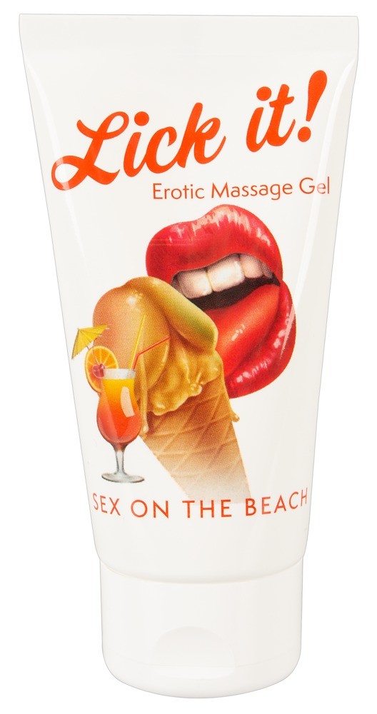 Erotisk gel "Lick it! Sex on the Beach" med cocktailsmag