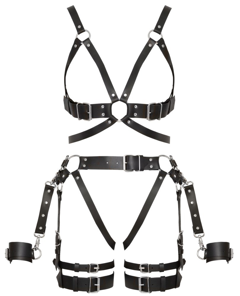 Harness-sæt lavet af læder
