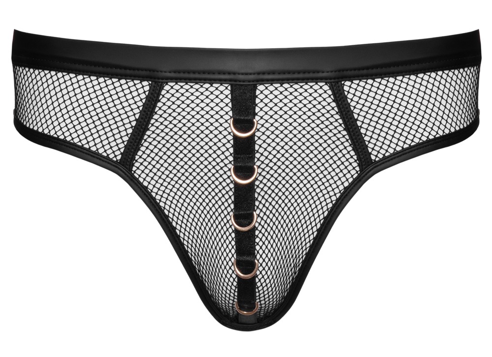 Net-string med stilfulde wetlook detaljer