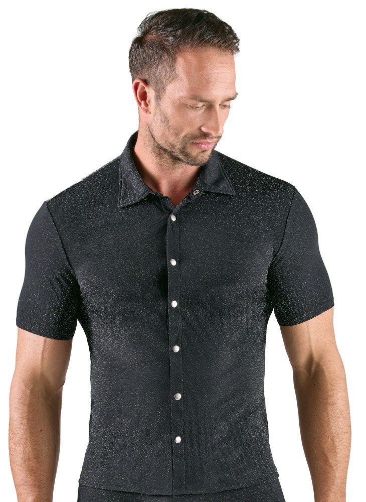 Skjorte i et skinnende lurex-look