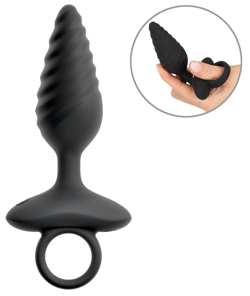 Vibrerende analplug i spiralform