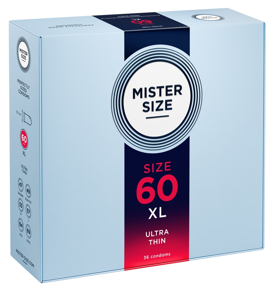 Kondomer "60 mm", gennemsigtige, tynde, fugtige