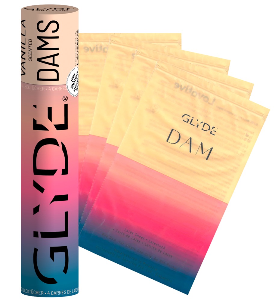 Slikkelapper "GLYDE Dams Vanilla", 4 stk